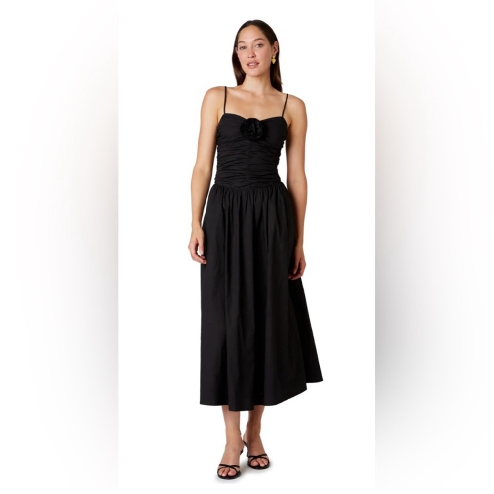 NIA Black Midi Dress Revolve